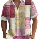 Elegant herenoverhemd met patchwork