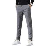 Slim-fit herenbroek van katoenmix