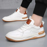 Leren herenschoenen met dikke zool