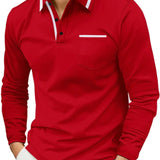 Casual gebreide herenpolo