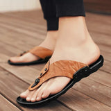Nette leren herensandalen