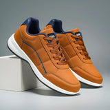 Stijlvolle leren herensneakers