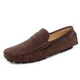 Suède hereninstappers in bootschoenstijl