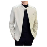 Elegante slanke leren herenjas