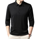 Elegante herenpolo met lange mouwen
