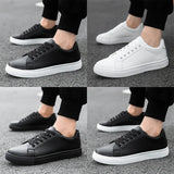 Elegante leren herensneakers in ingetogen stijl