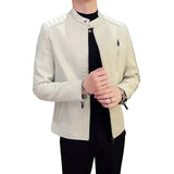 Elegante slanke leren herenjas