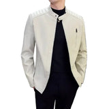 Elegante slanke leren herenjas