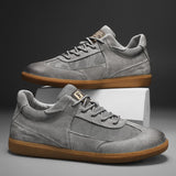 Sobere leren vrijetijdssneakers voor heren