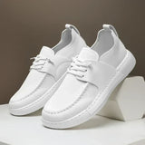 Gladleren herensneakers