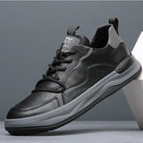 Leren herenschoenen met dikke zool