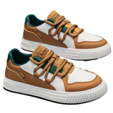 Bruine leren herensneakers