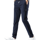 Slim-fit herenbroek van katoenmix