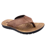 Leren herensandalen met open neus