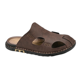 Leren herensandalen