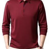 Elegante herenpolo met lange mouwen
