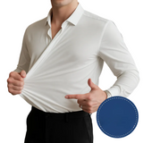 Kreukarm herenoverhemd met stretch