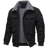 Herenjas van ribfluweel en fleece