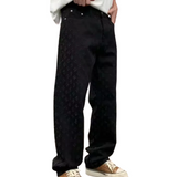Herenjeans van jacquard denim