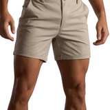 Getailleerde korte chino voor heren