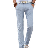 Slim-fit linnen herenbroek