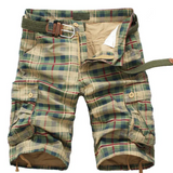 Geruite korte strandbroek voor heren