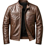 Vintage leren herenjas