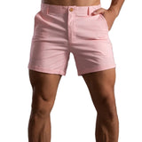 Getailleerde korte chino voor heren
