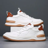 Leren herenschoenen met dikke zool