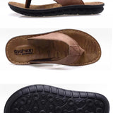 Leren herensandalen met open neus