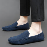 Suède hereninstappers in bootschoenstijl