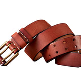 Fons vintage riem met dubbele gesp