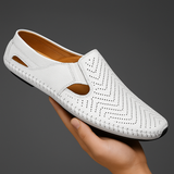 Leren herensandalen met bandjes
