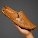 Leren herensandalen met bandjes