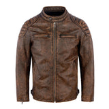 Klassieke vintage leren herenjas