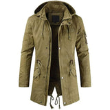 Lange cargoparka voor heren