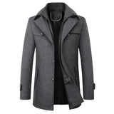 Elegante wollen winterjas voor heren