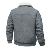 Herenjas van ribfluweel en fleece