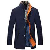 Elegante wollen herenmantel