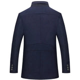 Elegante wollen herenmantel
