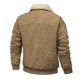 Herenjas van ribfluweel en fleece