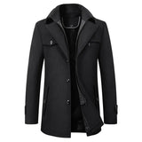 Elegante wollen winterjas voor heren