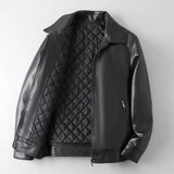 Smart casual leren herenjas