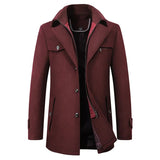 Elegante wollen winterjas voor heren