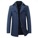 Elegante wollen winterjas voor heren