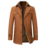 Elegante wollen winterjas voor heren