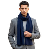 Xander kasjmier-merino herensjaal - marineblauw