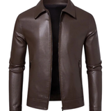Smart casual leren herenjas